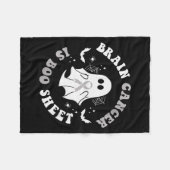 Womens Brain Cancer Is Boo Sheet Ghost Ribbon Awar Fleecedecke (Vorderseite (Horizontal))
