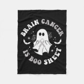 Womens Brain Cancer Is Boo Sheet Ghost Ribbon Awar Fleecedecke (Vorderseite)