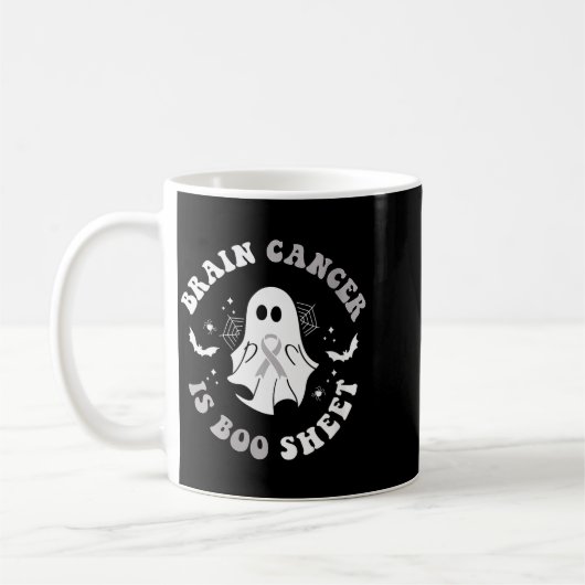 Womens Brain Cancer Is Boo Sheet Ghost Ribbon Awar Kaffeetasse (Links)