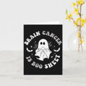 Womens Brain Cancer Is Boo Sheet Ghost Ribbon Awar Karte (Gelbe Blume)