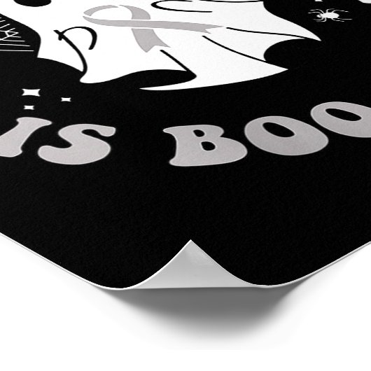 Womens Brain Cancer Is Boo Sheet Ghost Ribbon Awar Poster (Ecke)