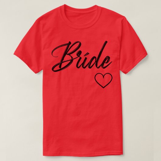 Womens Bride Party Outfit with Heart for Bachelore T-Shirt (Design vorne)