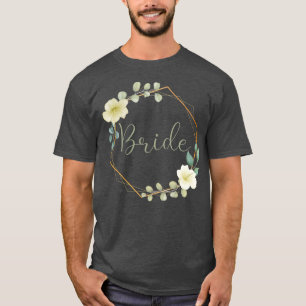 Womens Bride Stag Party Eucalyptus Blossom Bride T-Shirt