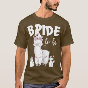Womens Bride to be Team Bride Niedlich Llama Alpac T-Shirt