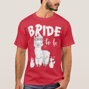 Womens Bride to be Team Bride Niedlich Llama Alpac T-Shirt