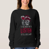 Womens Bring Wine Drinking Skeleton Quote Sweatshirt (Vorderseite)