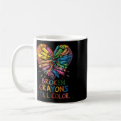 Womens broken Crayons noch Farbe geistige Gesundhe Kaffeetasse (Links)