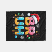 Womens Bruh Christmas Meme Ice Cream Drip Funny Sa Fleecedecke (Vorderseite (Horizontal))