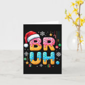 Womens Bruh Christmas Meme Ice Cream Drip Funny Sa Karte (Gelbe Blume)