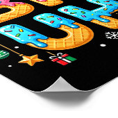 Womens Bruh Christmas Meme Ice Cream Drip Funny Sa Poster (Ecke)