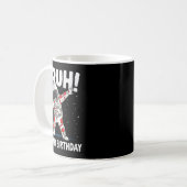 Womens Bruh It's My Birthday Dabbing Astronaut 1 2 Kaffeetasse (Vorderseite Links)