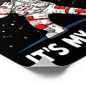 Womens Bruh It's My Birthday Dabbing Astronaut 1 2 Poster (Ecke)