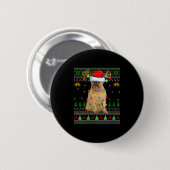 Womens Brussels Griffon Dog Ugly Christmas Sweater Button (Vorne & Hinten)