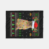 Womens Brussels Griffon Dog Ugly Christmas Sweater Fleecedecke (Vorderseite (Horizontal))