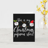 Womens Bunco Christmas Pajama Dice Game Night Karte (Gelbe Blume)