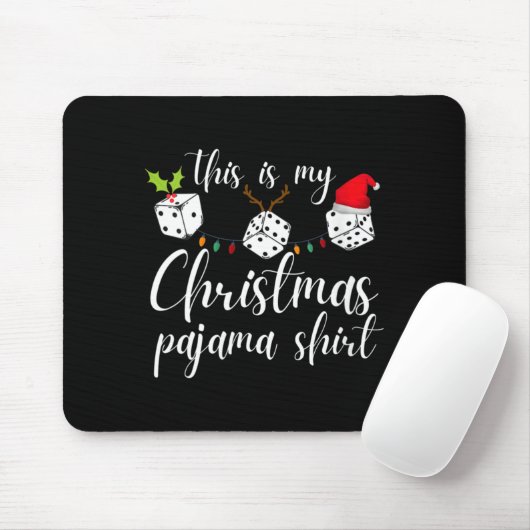 Womens Bunco Christmas Pajama Dice Game Night  Mousepad (Mit Mouse)