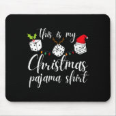 Womens Bunco Christmas Pajama Dice Game Night  Mousepad (Vorne)