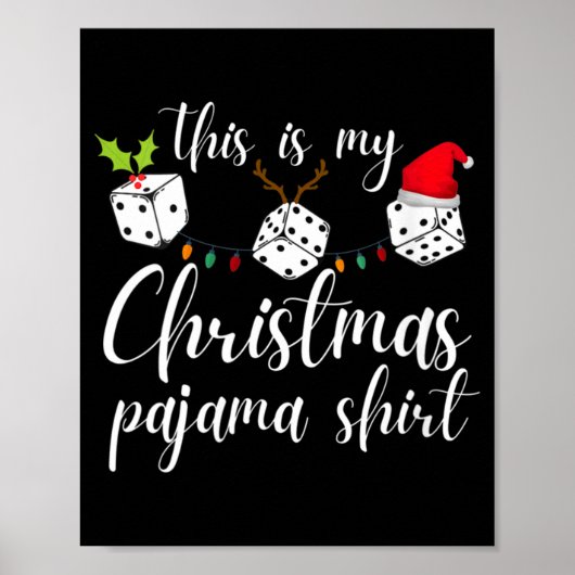 Womens Bunco Christmas Pajama Dice Game Night  Poster (Vorne)