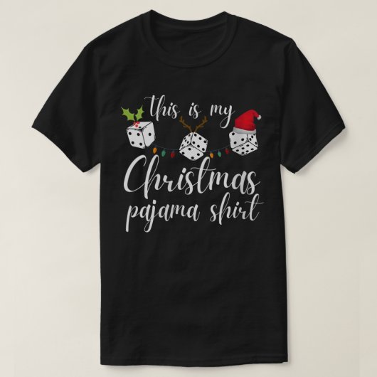 Womens Bunco Christmas Pajama Dice Game Night T-Shirt (Design vorne)