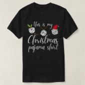 Womens Bunco Christmas Pajama Dice Game Night T-Shirt (Design vorne)