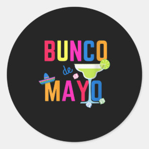 Womens Bunco De Mayo Margarita Dice Cinco De Mayo Runder Aufkleber