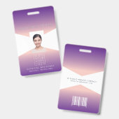 Womens Business Photo ID Identification Plastic  Ausweis (Vorder- & Rückseite)