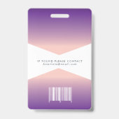 Womens Business Photo ID Identification Plastic  Ausweis (Rückseite)