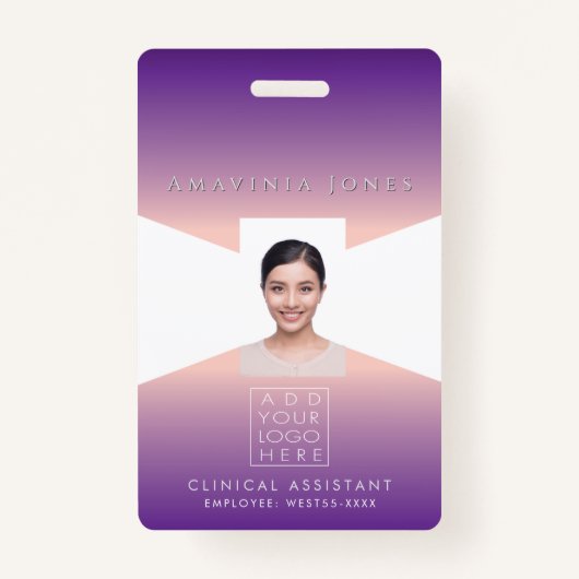 Womens Business Photo ID Identification Plastic Ausweis (Vorderseite)