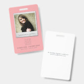 Womens Business Photo ID Identification Plastic Ausweis (Vorder- & Rückseite)