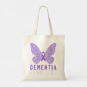 Womens Butterfly Dementia Lila Bewusstsein Tragetasche (Rückseite)
