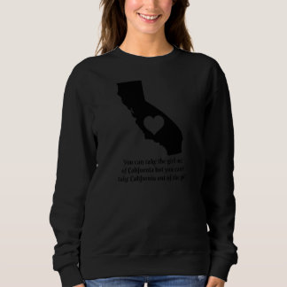 Womens California Cali Girl Staat Karte Sweatshirt