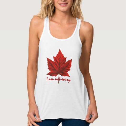 Women's Canada No Sorry Shirts Custom Tank Tops (Vorderseite)