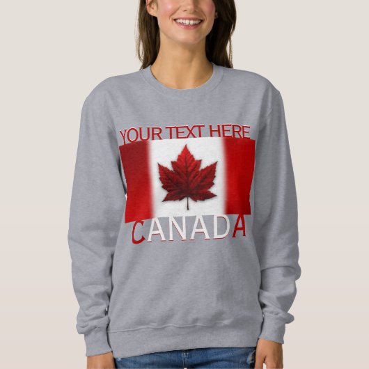 Women's Canada Sweatshirt Personalize Canada Shirt (Vorderseite)