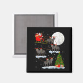 Womens Cane Corso Dog Santa Sleigh Flying Funny Ma Magnet (Vorderseite/Rückseite)