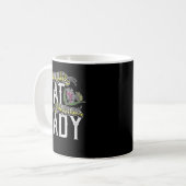 Womens Cat Lady - Funny Monarch Butterfly Caterpil Kaffeetasse (Vorderseite Links)