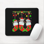 Womens Cats In Christmas Socks Funny Pet Animal Ca Mousepad (Mit Mouse)
