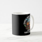 Womens Cats Side Quest Distracted Tabletop Funny S Kaffeetasse (VorderseiteRechts)