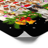 Womens Cavalier King Charles Spaniel Christmas Tre Poster (Ecke)