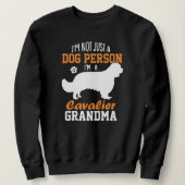 Womens Cavalier King Charles Spaniel Oma Dog Sweatshirt (Design vorne)