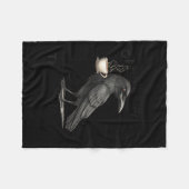 Womens Cawfee First Then Chaos Coffee Raven Bird H Fleecedecke (Vorderseite (Horizontal))