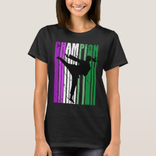 Womens Champion Karate Birthday Martial Teen Green T-Shirt