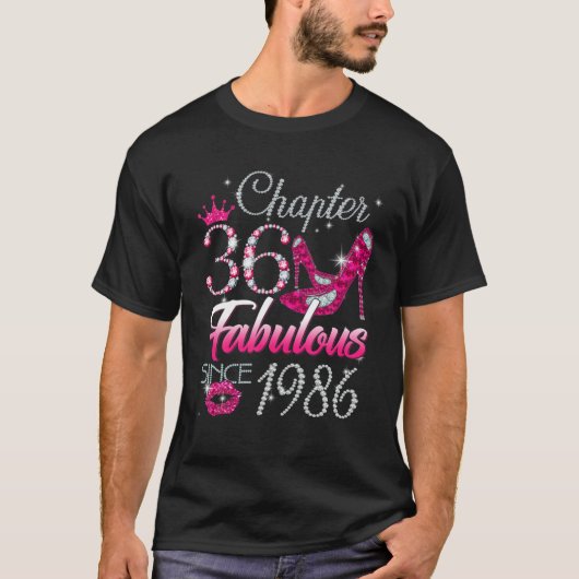 Womens Chapter 36 Fabulous Since 1986 36Th Birthda T-Shirt (Vorderseite)