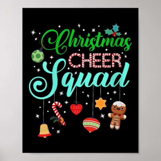 Womens Cheerleading Christmas Cheer Squad Srts Lov Poster (Vorne)