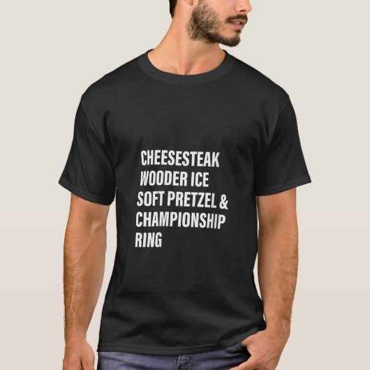 Womens Cheesesteak Wooder Ice Soft Pretzel Champio T-Shirt (Vorderseite)