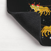 Womens Cheetah Santa Sleigh Flying Funny Magical C Mousepad (Ecke)