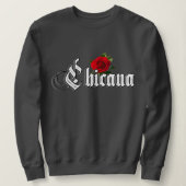 Womens Chicana Rote Rose Sweatshirt (Design vorne)