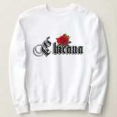 Womens Chicana Rote Rose Sweatshirt (Design vorne)