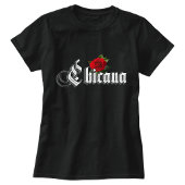 Womens Chicana Rote Rose T-Shirt
