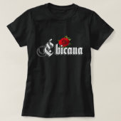 Womens Chicana Rote Rose T-Shirt (Design vorne)