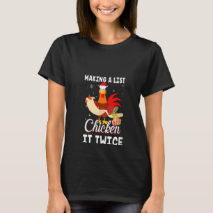 Womens Chicken It Zweimal Funny Chicken Weihnachte T-Shirt